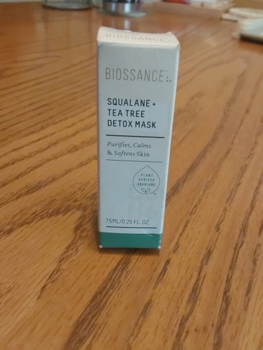 Biossance Squalane + Tea Tree Detox Mask White and Green Accent Box